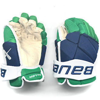 Bauer Vapor Hyperlite - Gant NHL Pro Stock d'occasion - Jack Drury (bleu/vert/blanc)